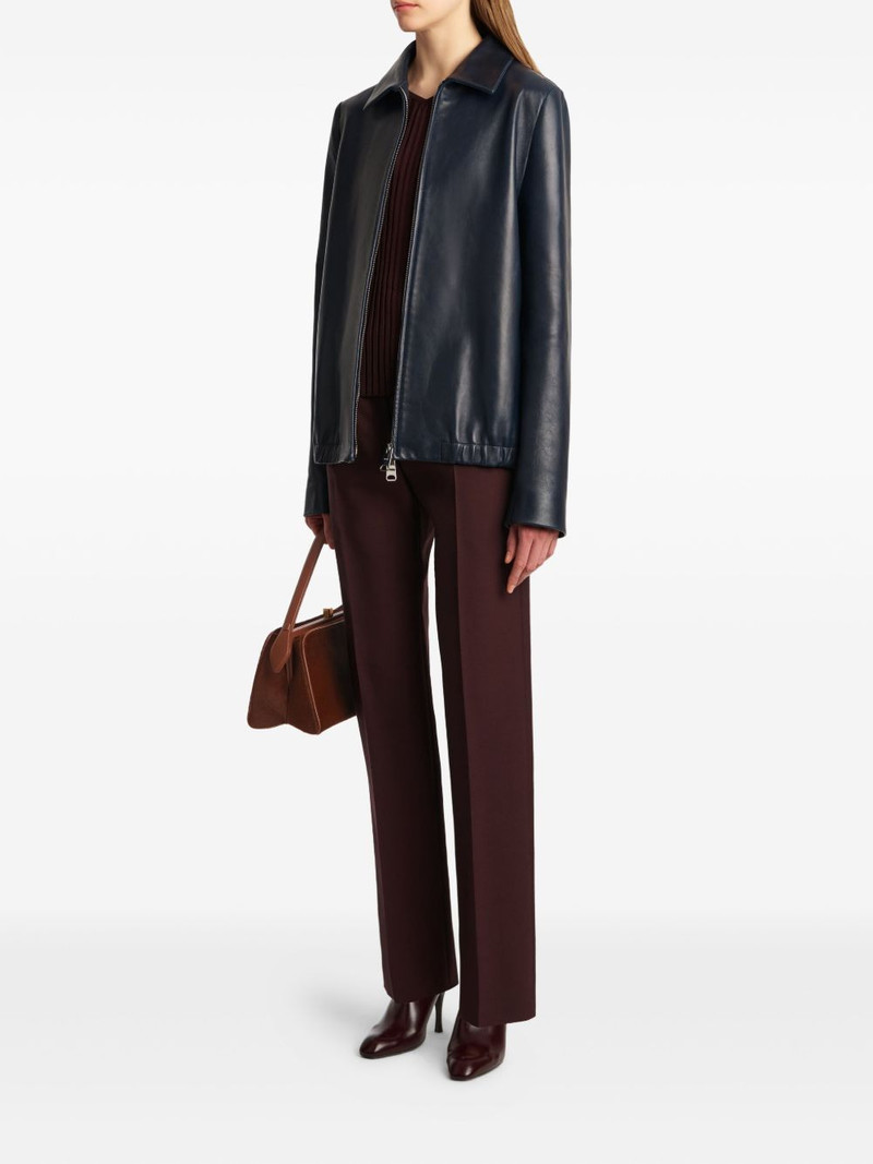 KHAITE Jackson Zip leather jacket outlook