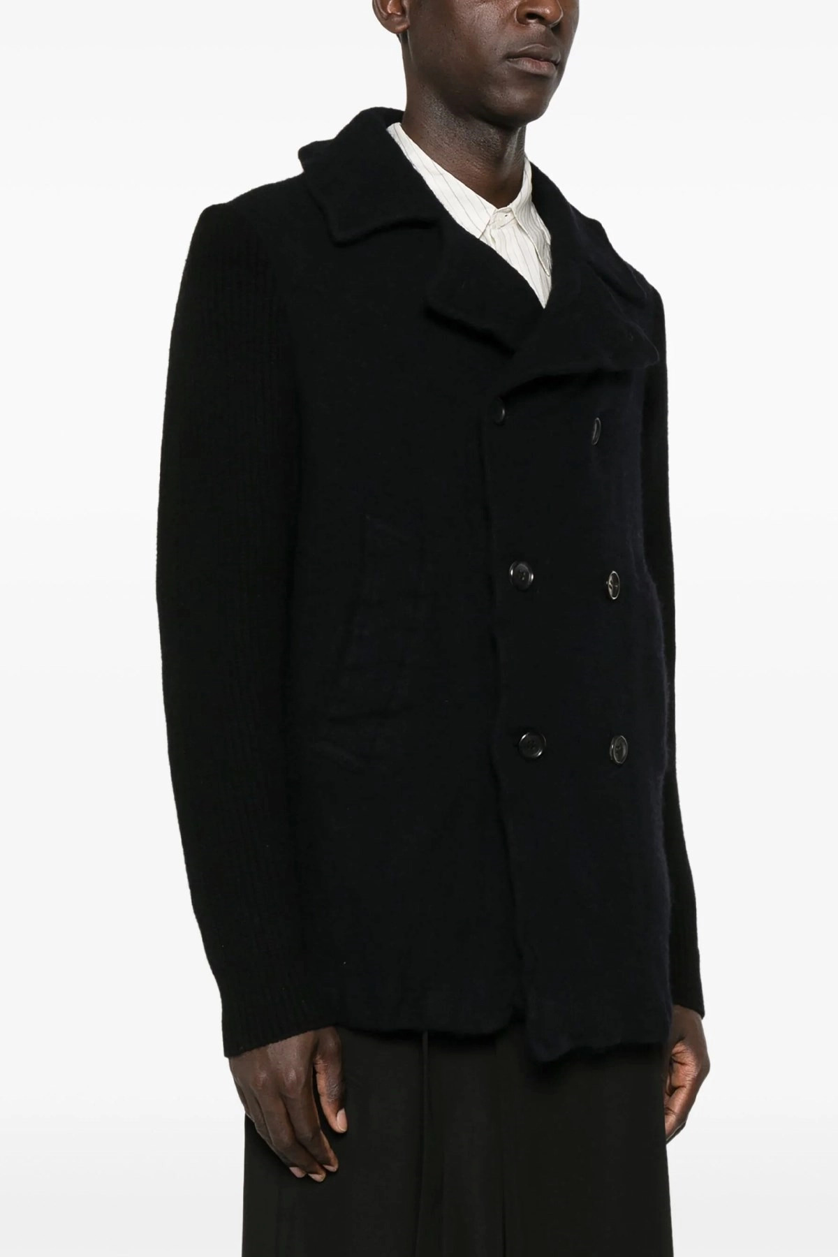 Double-breasted wool coat - 5