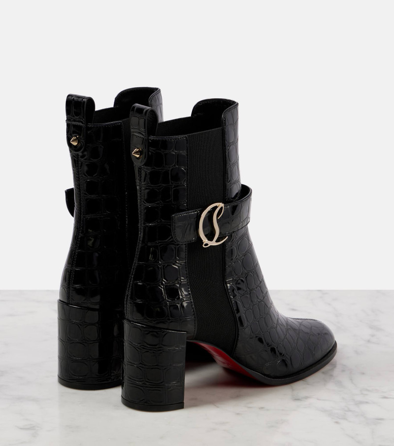 Christian Louboutin CL croc-effect leather ankle boots outlook