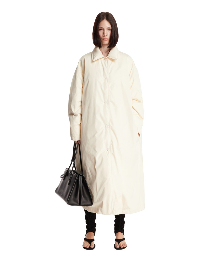 Jil Sander White Oversized Long Coat outlook