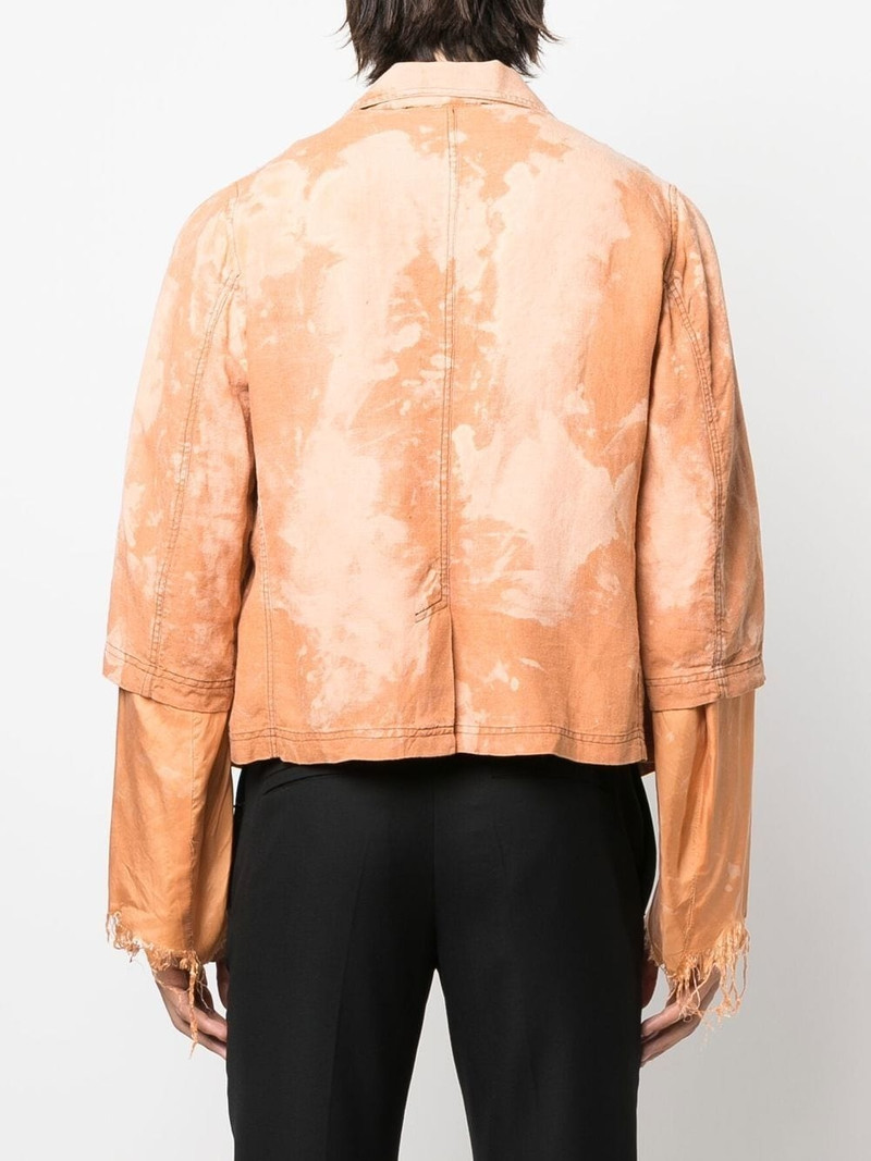 cropped sleeve bleach blazer 4