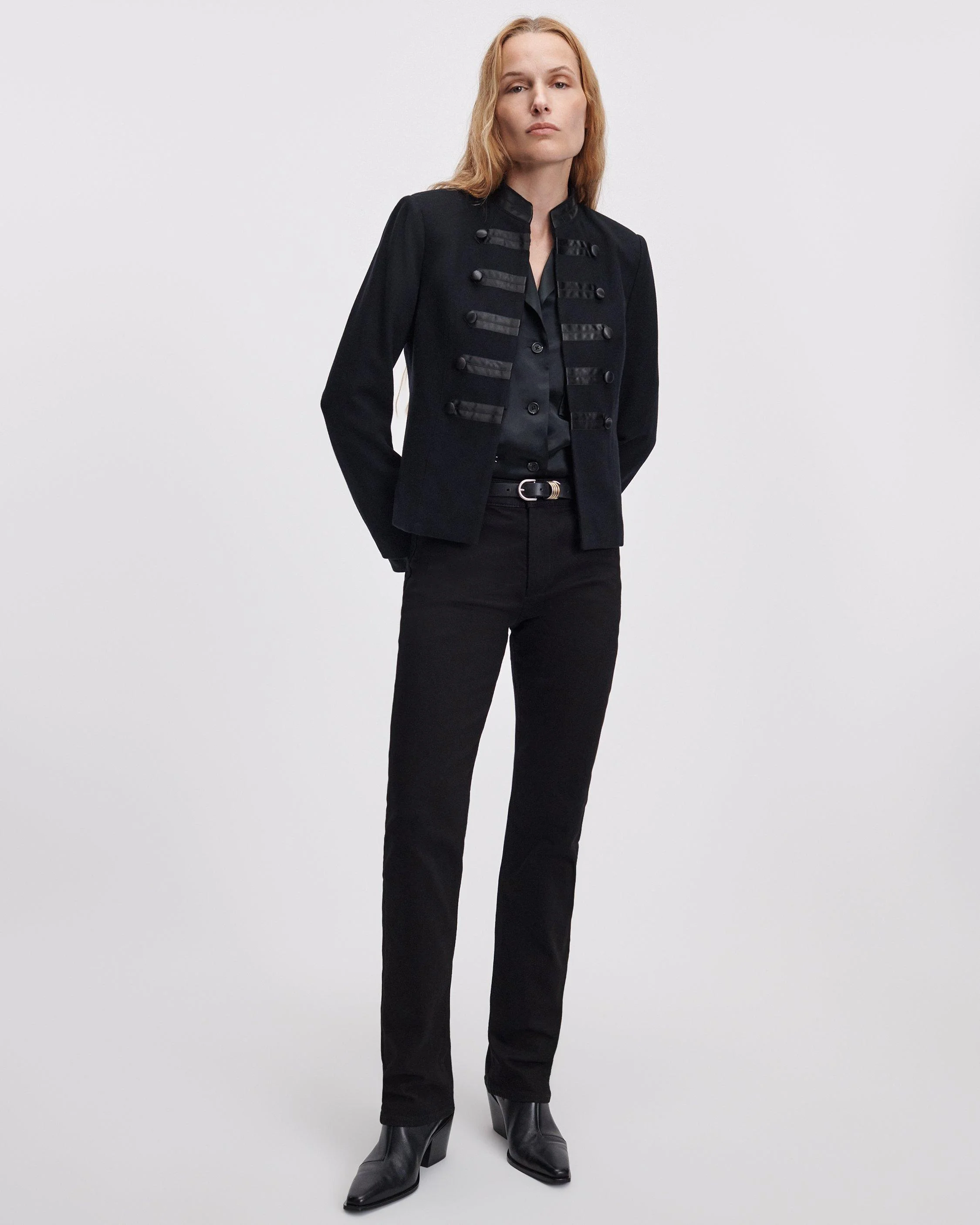 Sutton Cigarette Jean Mid-Rise in Vintage Stretch Denim - 1