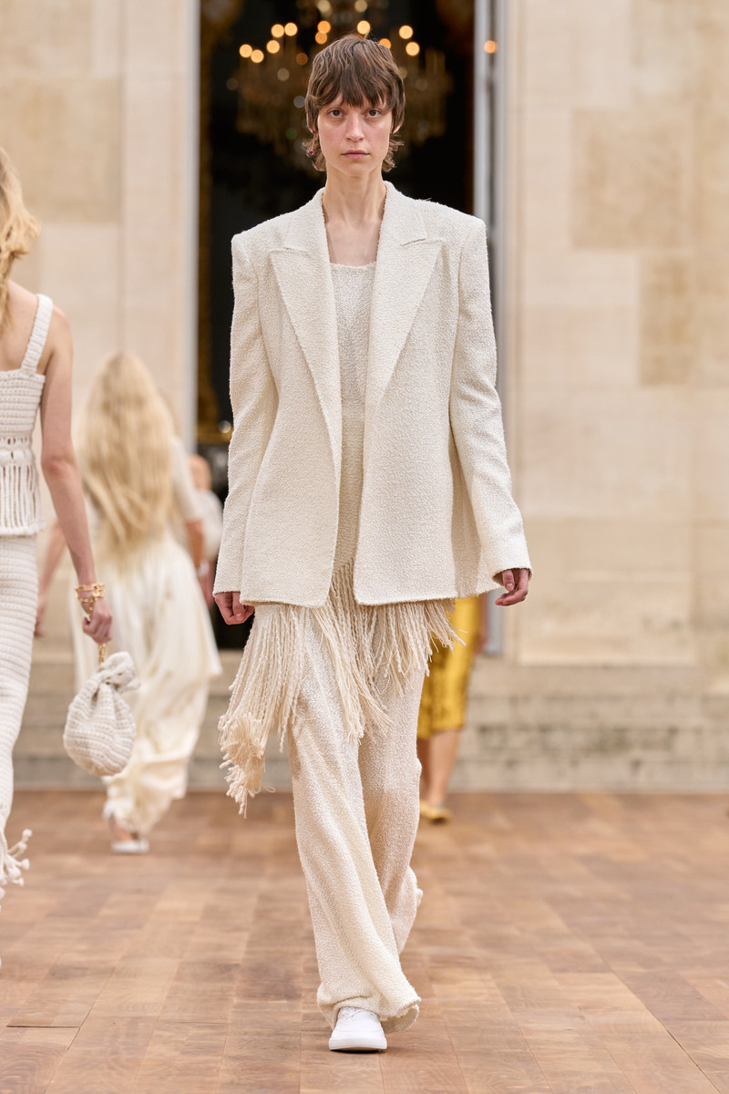 GABRIELA HEARST Rhein Flare Pant in Ivory Silk Boucle outlook