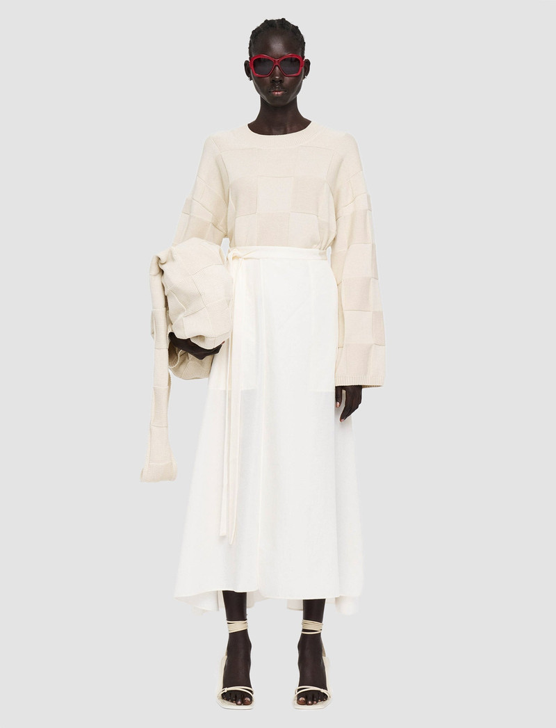 JOSEPH Light Cotton Sateen Alix Skirt outlook