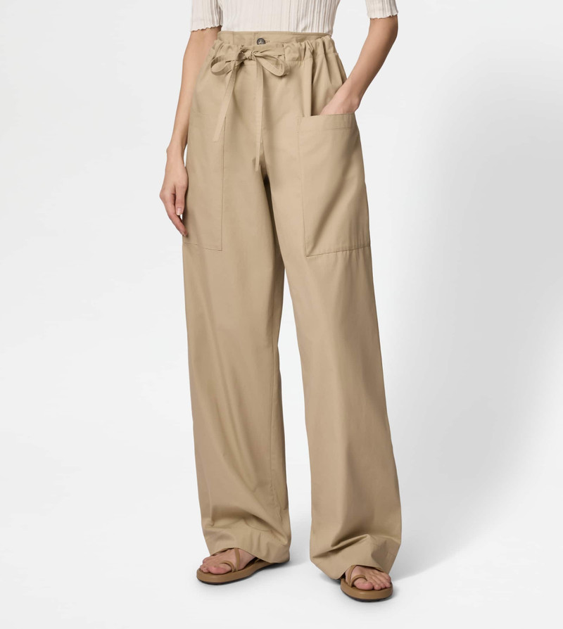 Tod's PANTS IN POPLIN WITH DRAWSTRING - BEIGE outlook