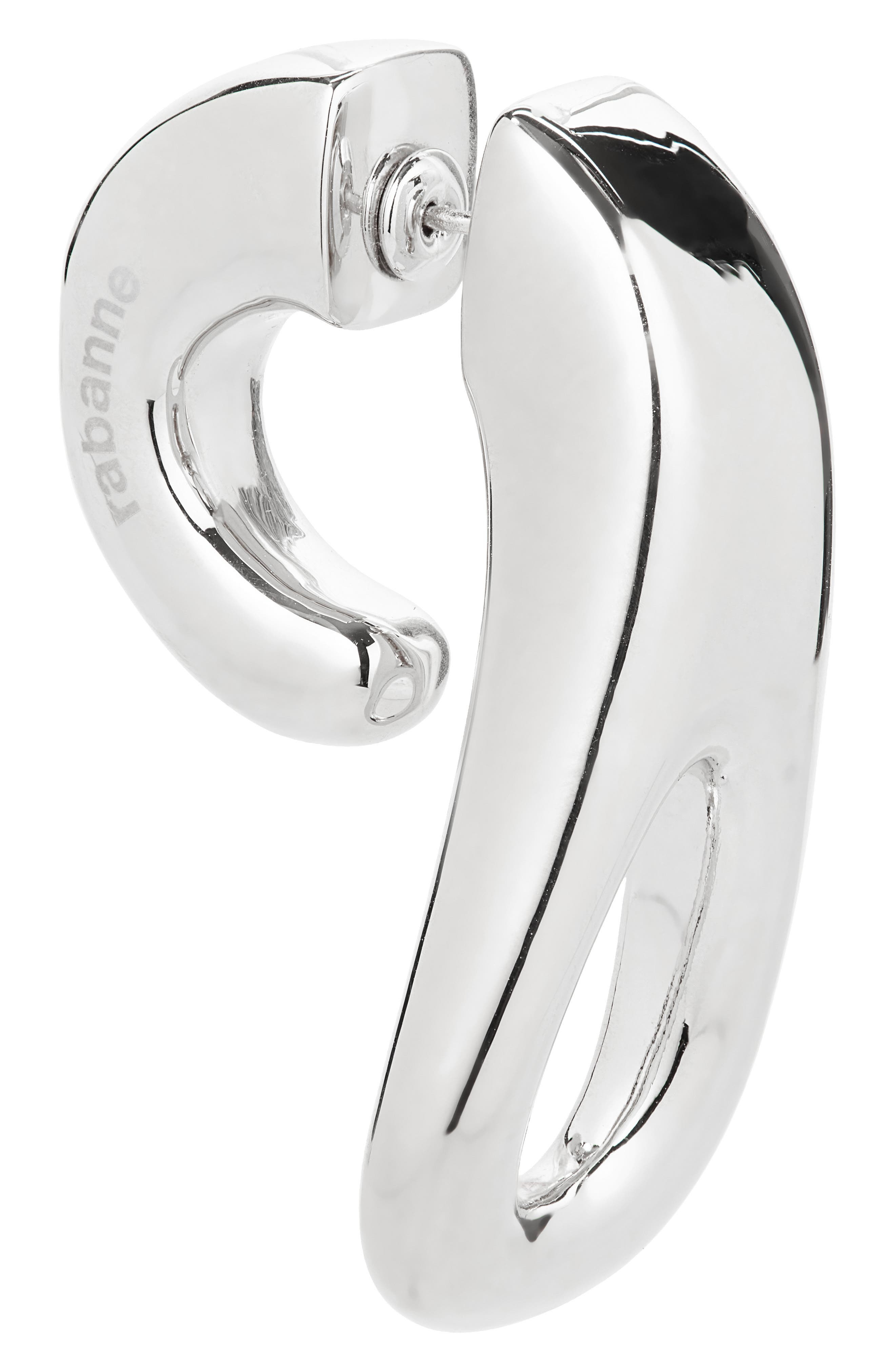 Rabanne Zip Pull Single Earring in Silver at Nordstrom - 4