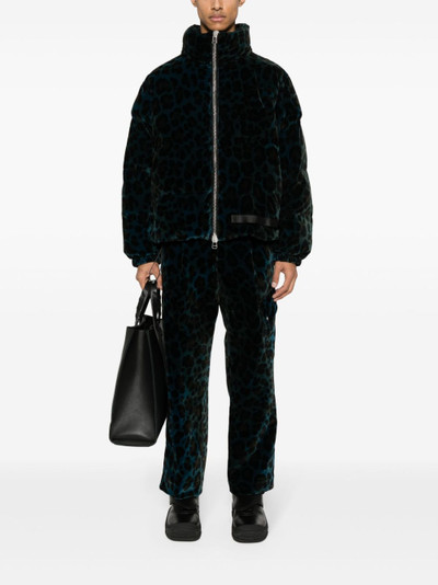 OAMC Trace leopard-print velvet jacket outlook