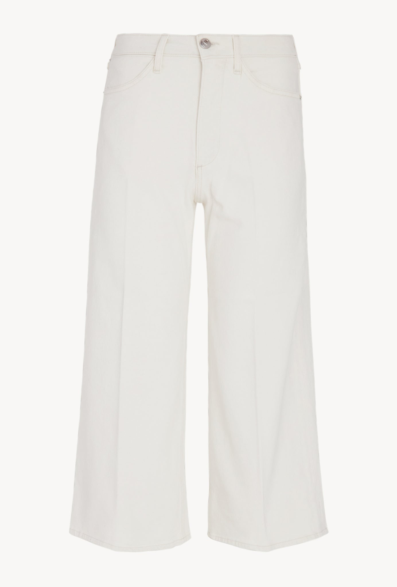 EARHART WHITE DENIM CULOTTE PANTS - 5
