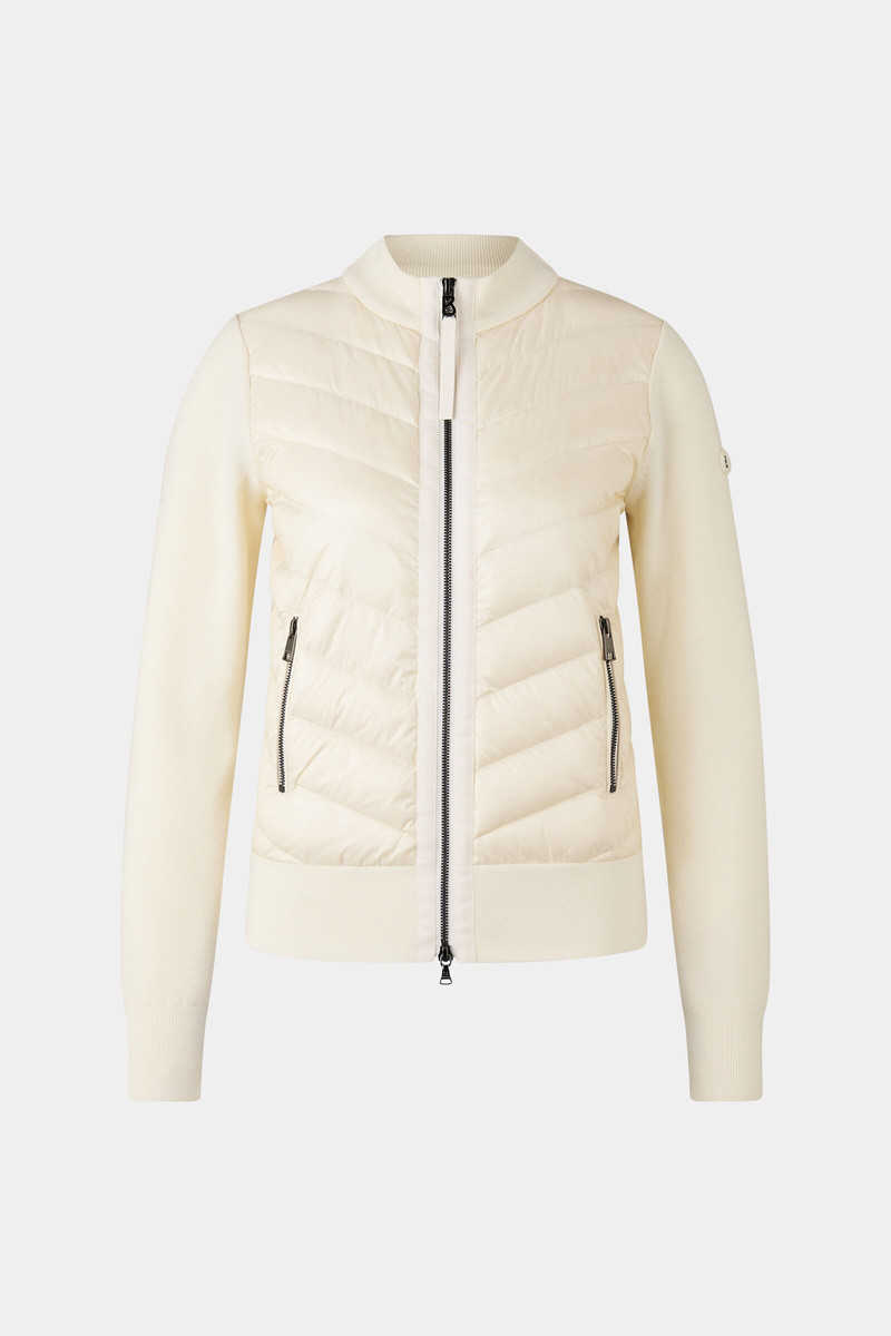 Zilly hybrid knit jacket in Cream 1