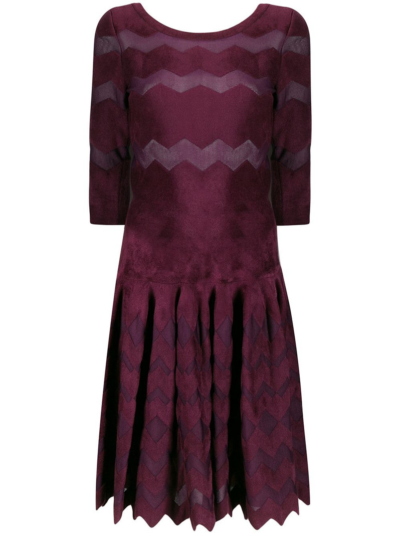 chevron-patterned midi dress 1