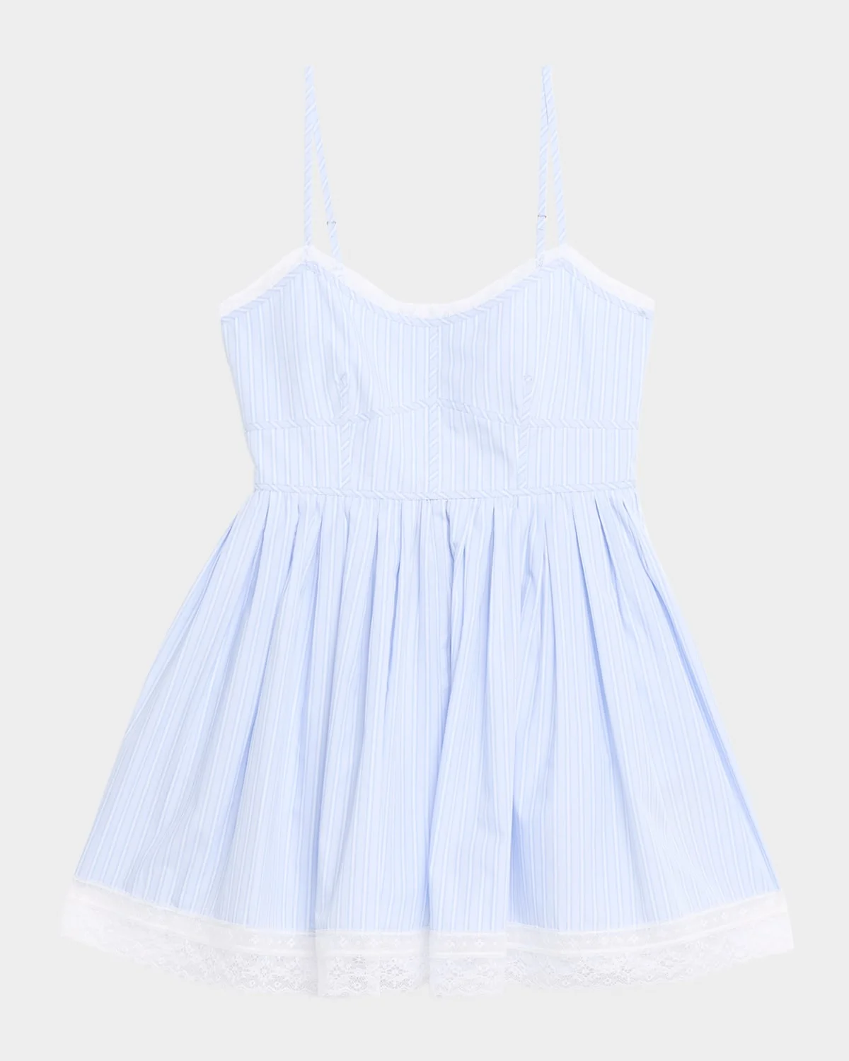 Harrisine Striped Cotton Poplin Mini Dress - 1