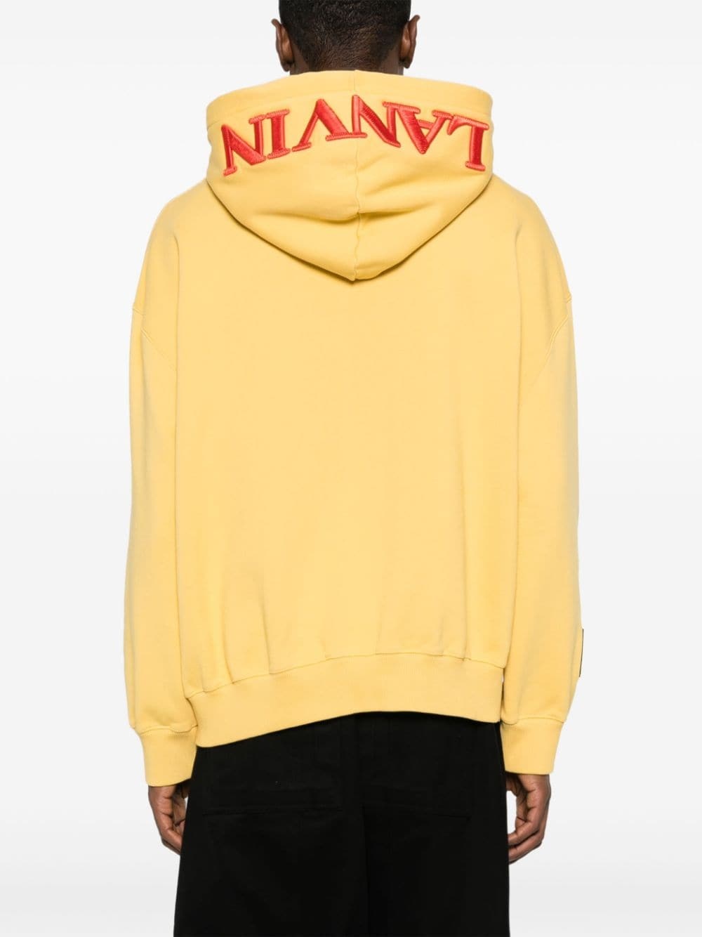 logo-embroidered cotton hoodie - 4