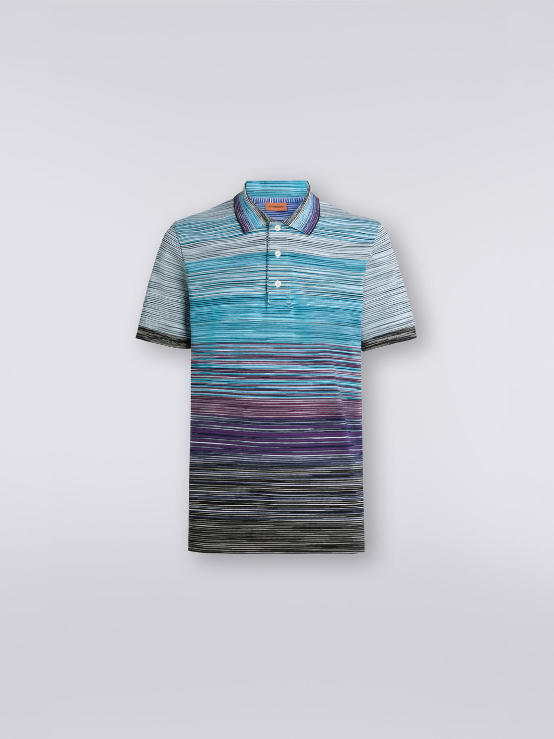 Slub cotton piqué polo shirt - 1
