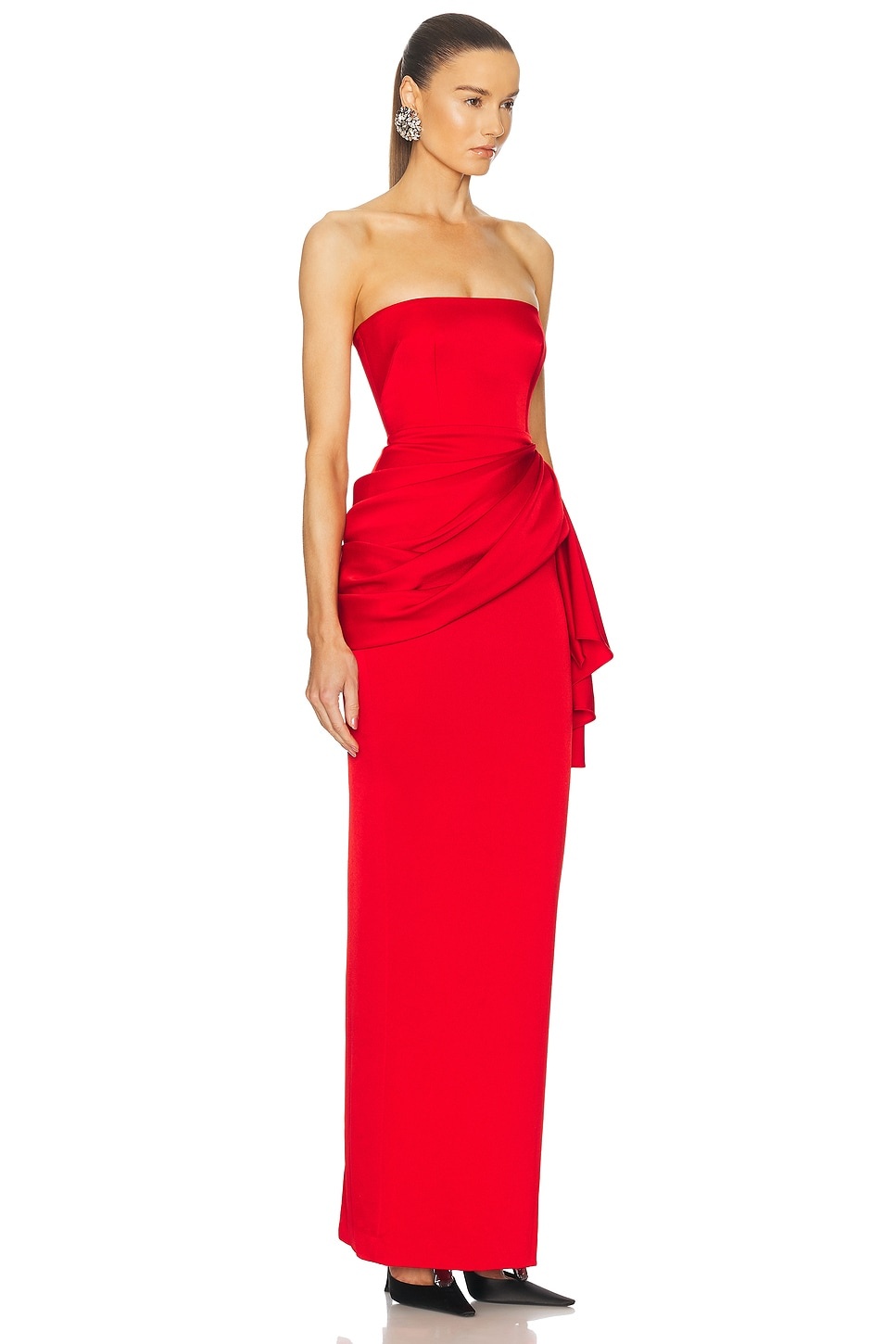 Draped Satin Corset Gown - 2