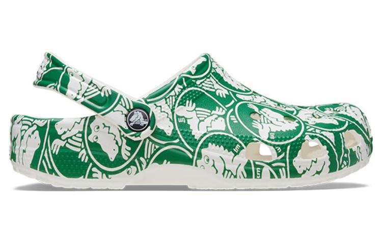 Crocs Classic Duke Print Clogs 'Green' 210003-3WH - 2