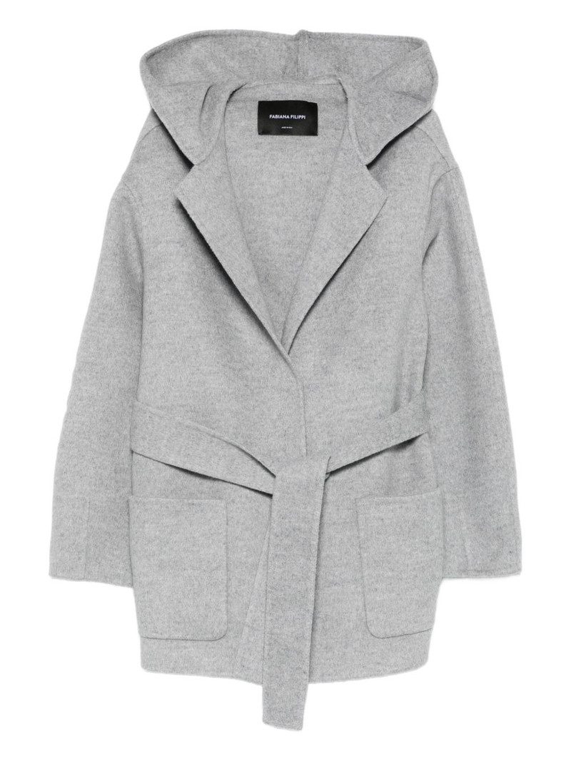 hooded belted jacket 1