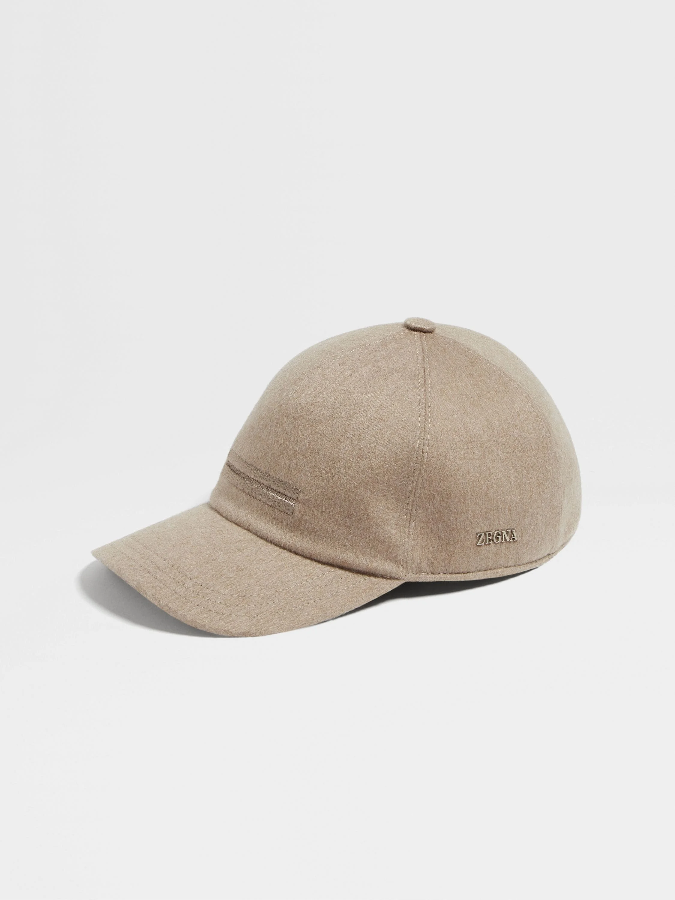 BEIGE OASI CASHMERE BASEBALL CAP - 1