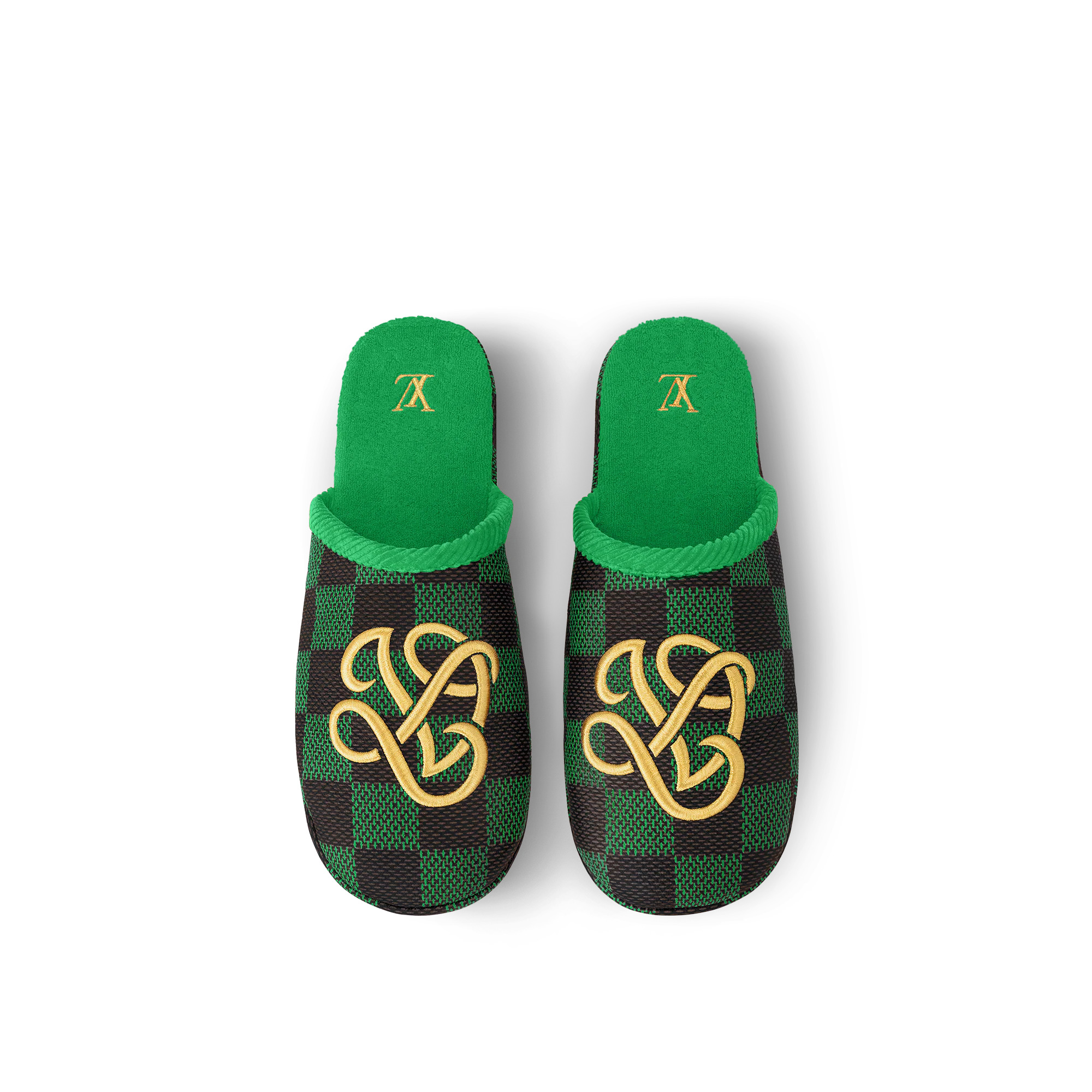 エレガントな足元4色【LOUIS VUITTON】パレス Damier slippers Louis Vuitton LV Palace Slipper | REVERSIBLE