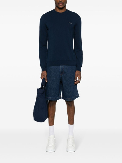 A.P.C. logo-embroidered jumper outlook