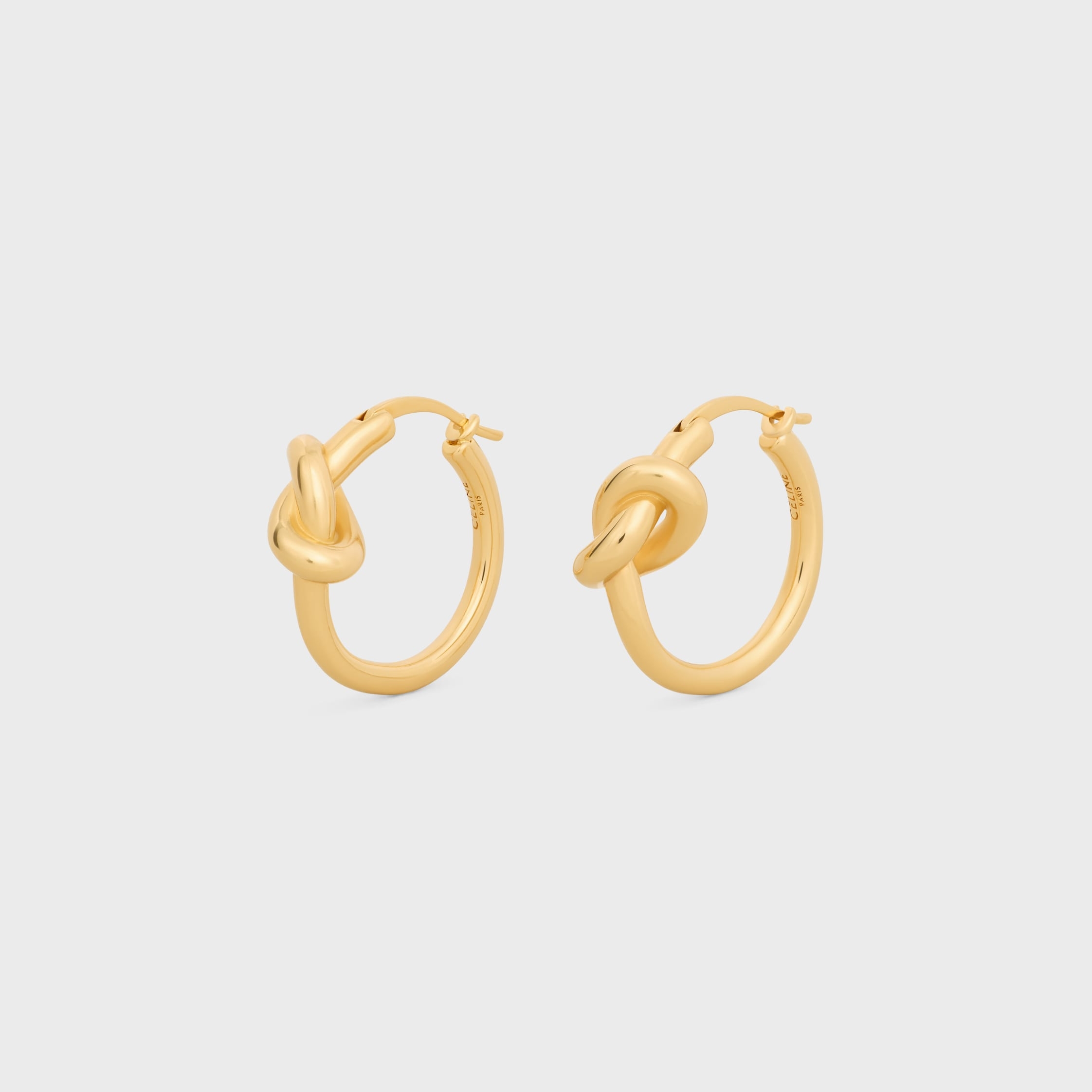 Knot Small Hoops in Brass with Gold finish - 3