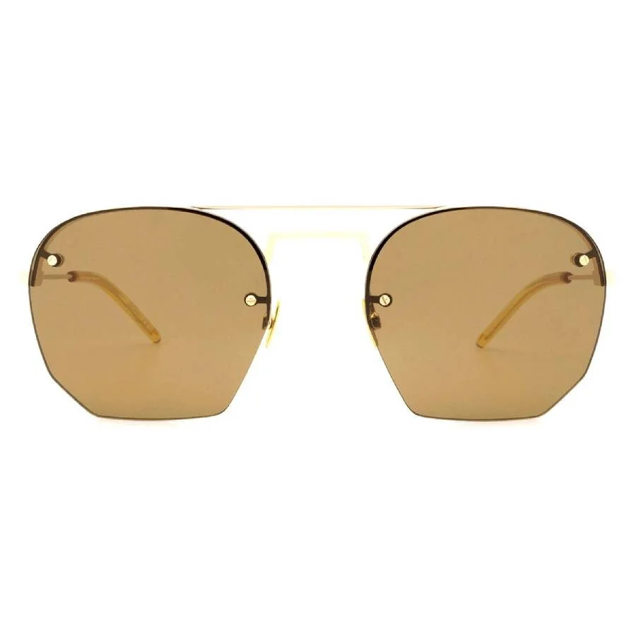 Saint Laurent Bronze Irregular Men's Sunglasses SL 422 001 52 - 1