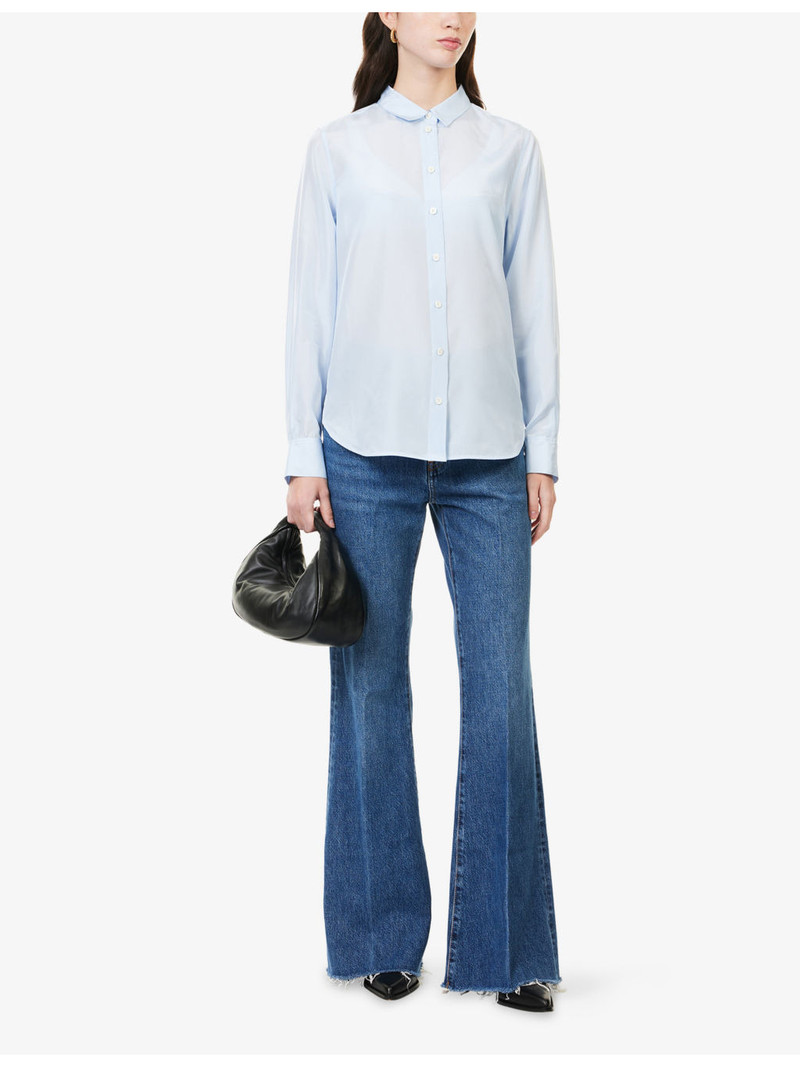 FRAME The Striped Classic Silk Shirt outlook