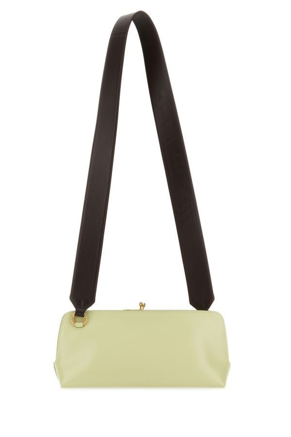 Jil Sander Woman Pastel Green Leather Shoulder Bag - 3