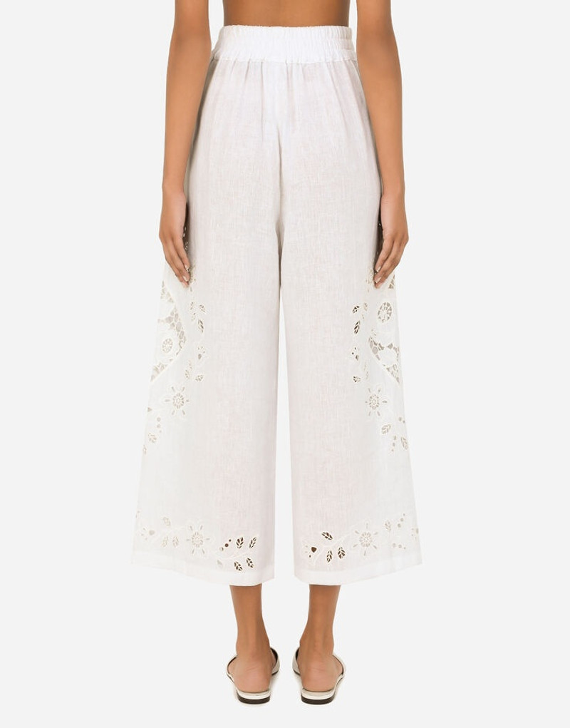 자수가있는 Linen 바지 3