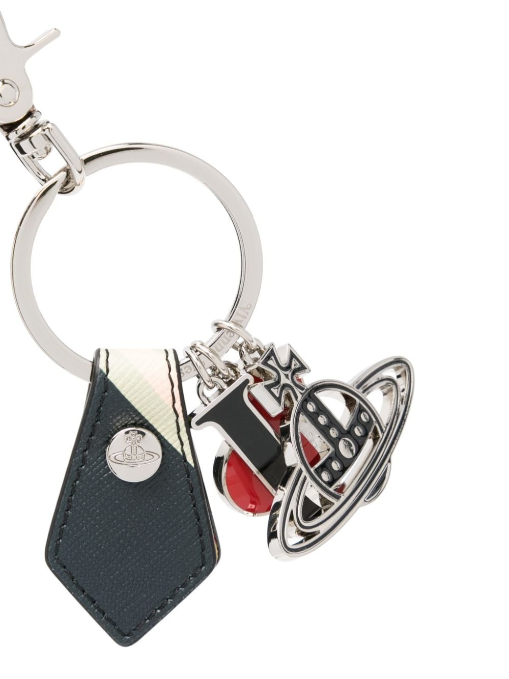 Orb-plaque multi-charm keyring - 2