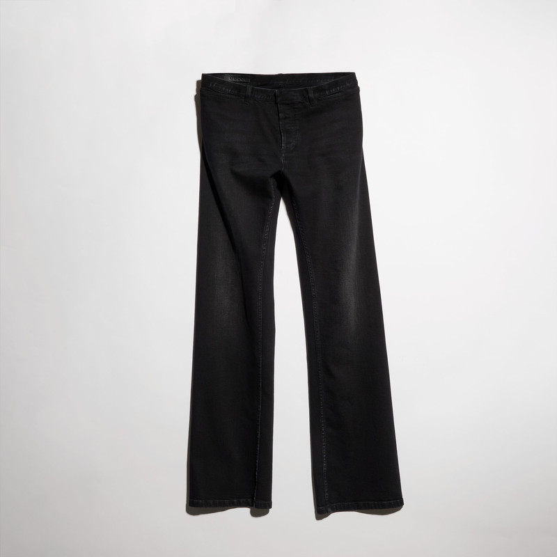 Stretch cotton denim pants - 1