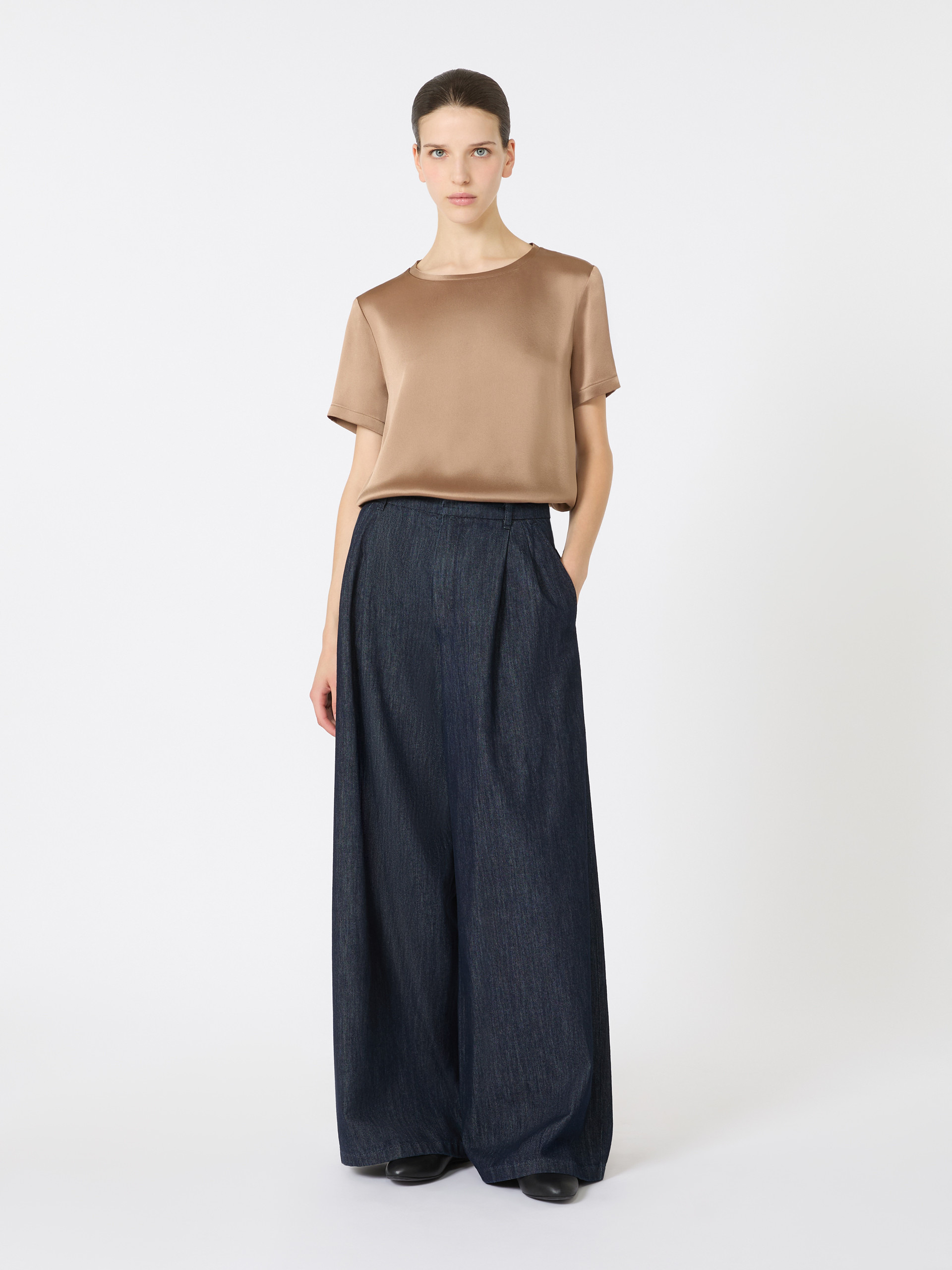 REBECCA Viscose satin T-shirt - 2