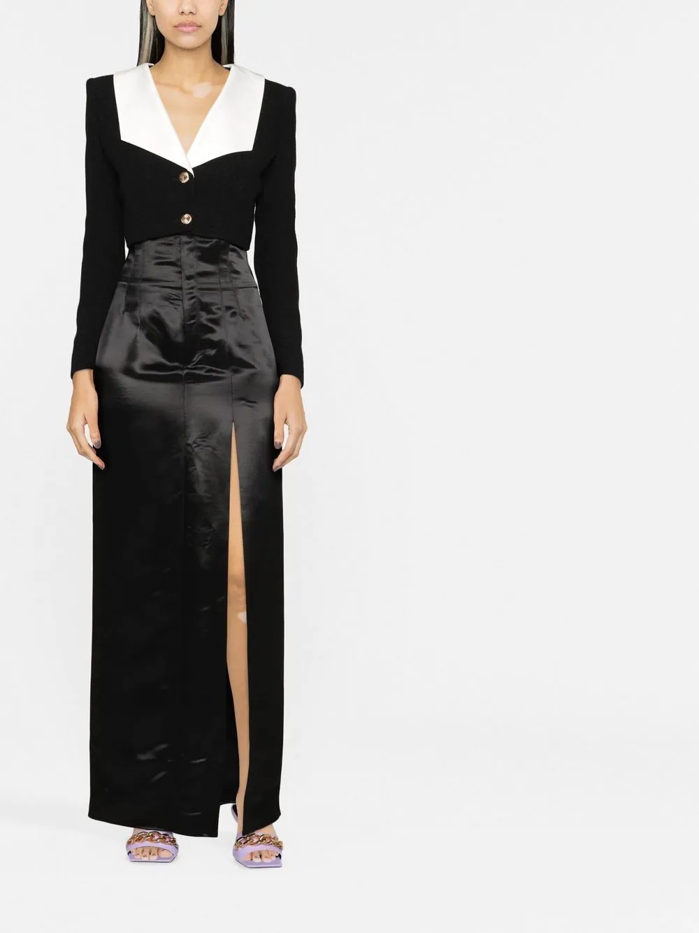 ruffle-collar jacket - 2
