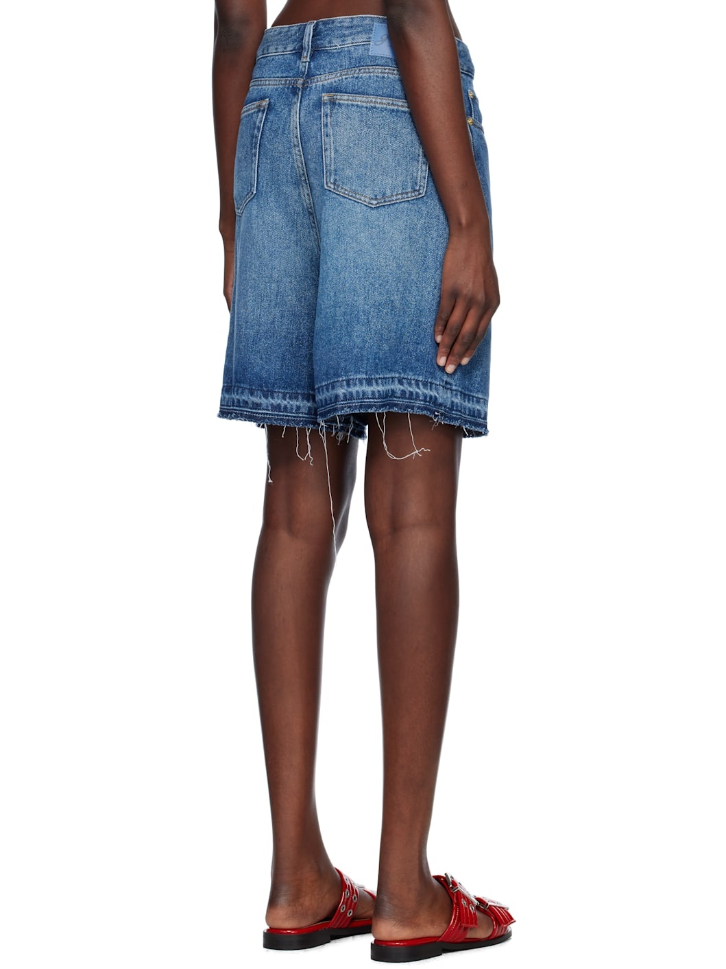 Blue Light Denim Shorts - 3