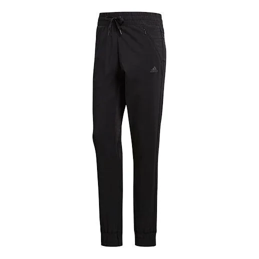 (WMNS) adidas Perf Woven Trousers Black BK2628 - 1