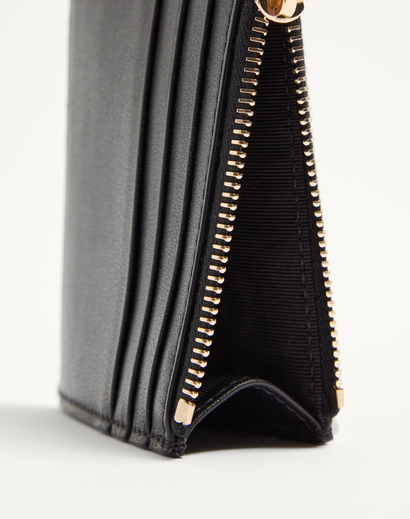 Valentino ROCKSTUD CALFSKIN CARDHOLDER WITH ZIPPER outlook