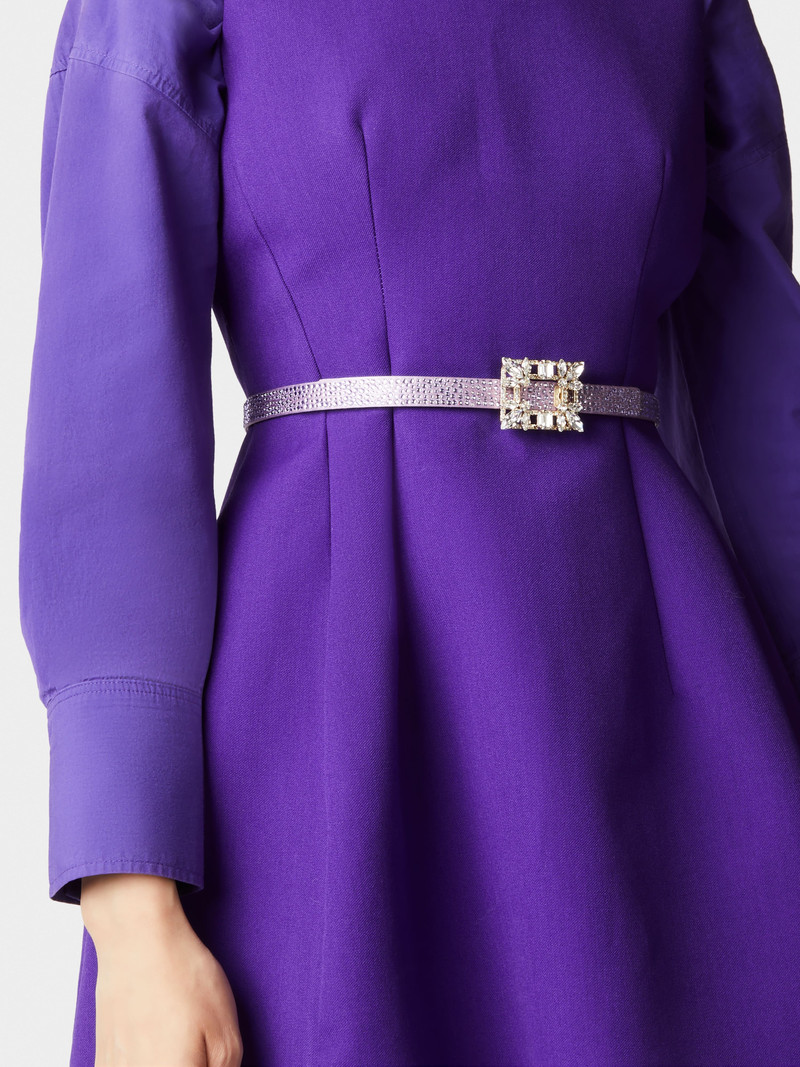 Roger Vivier Broche Vivier Buckle Hotfix Belt in Satin outlook