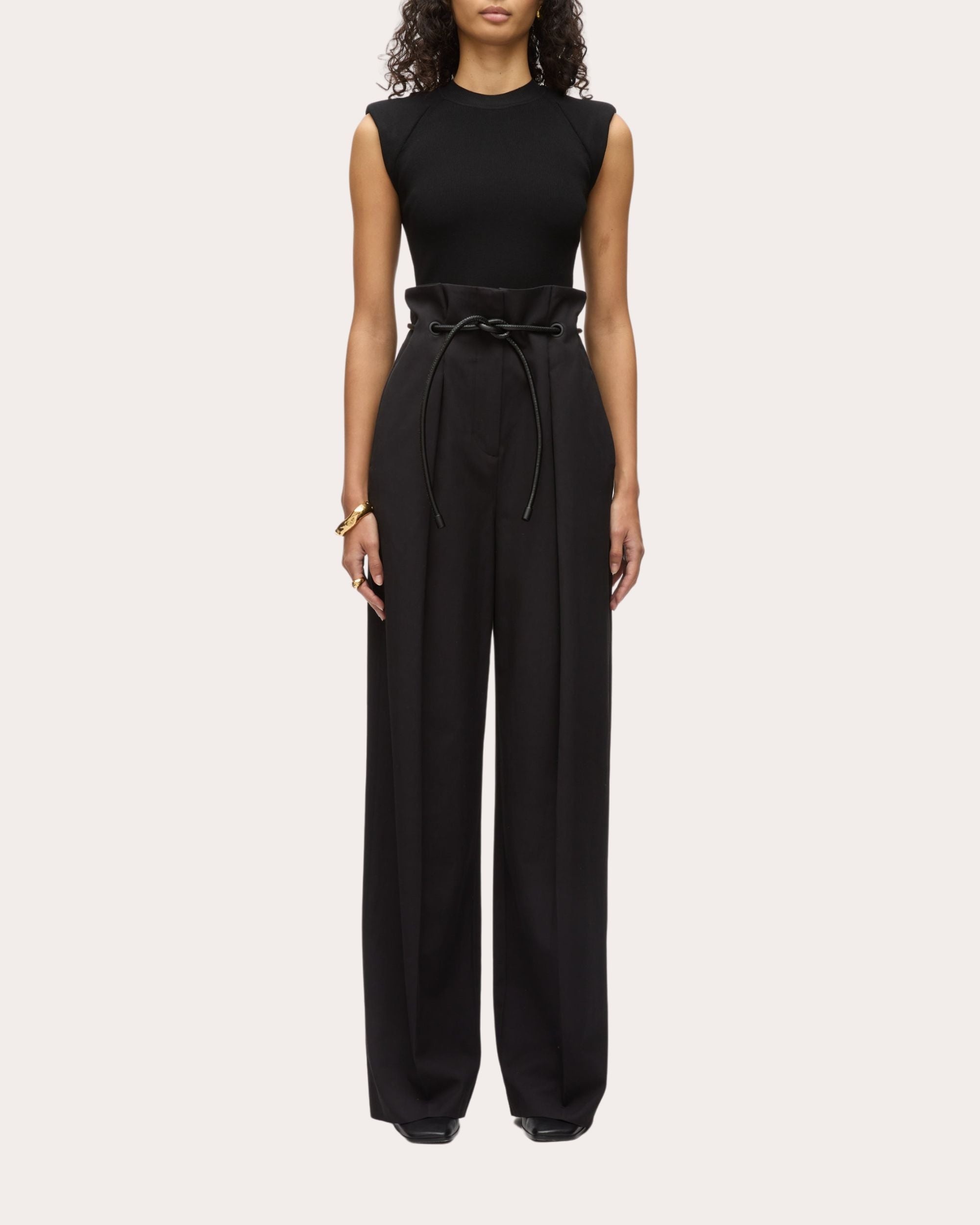 Phillip Lim Twill Wide-Leg Origami Pants olivela REVERSIBLE