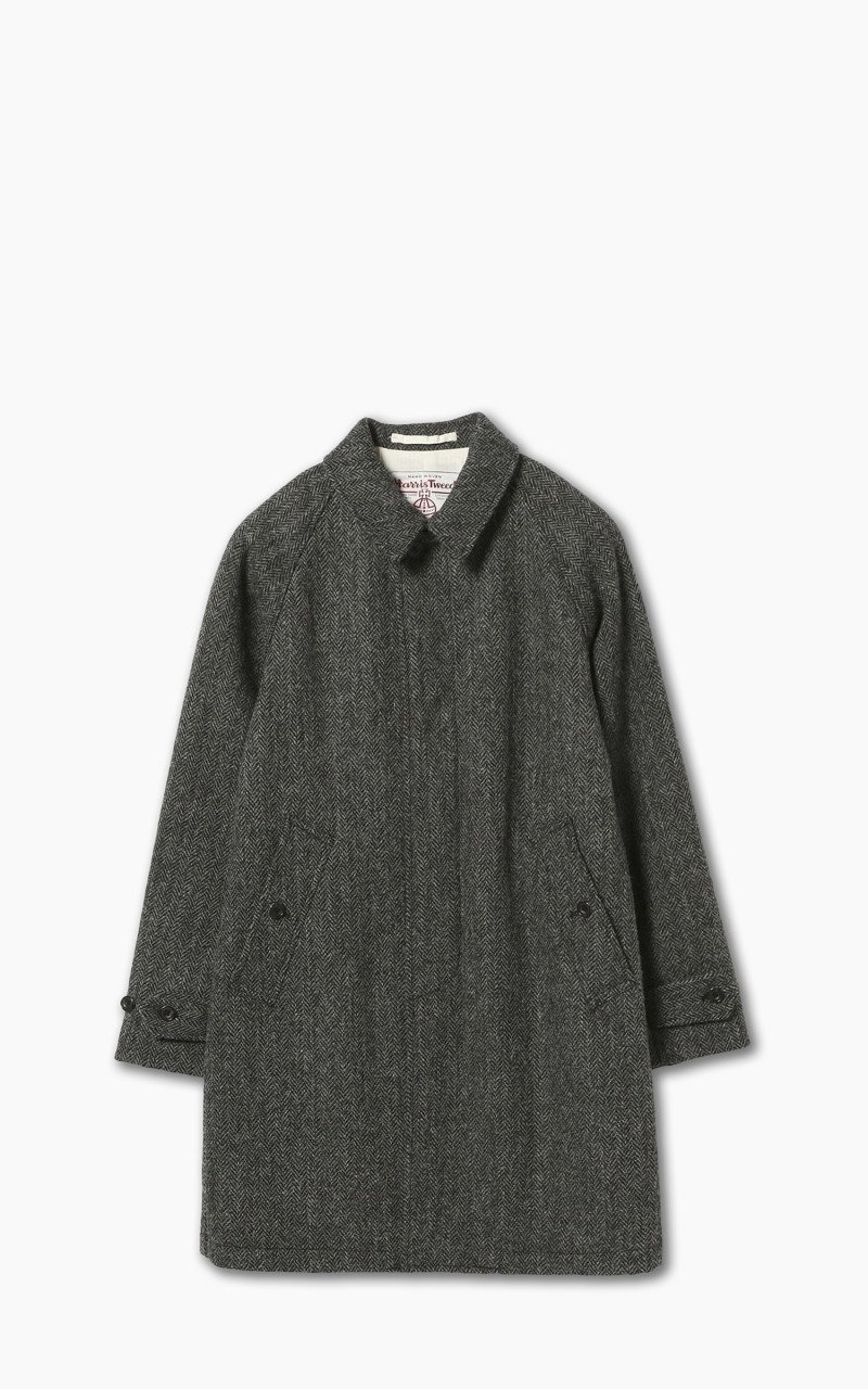 BEAMS PLUS HARRIS TWEED BARU COLOR COAT GREY HERRINGBONE | cultizm