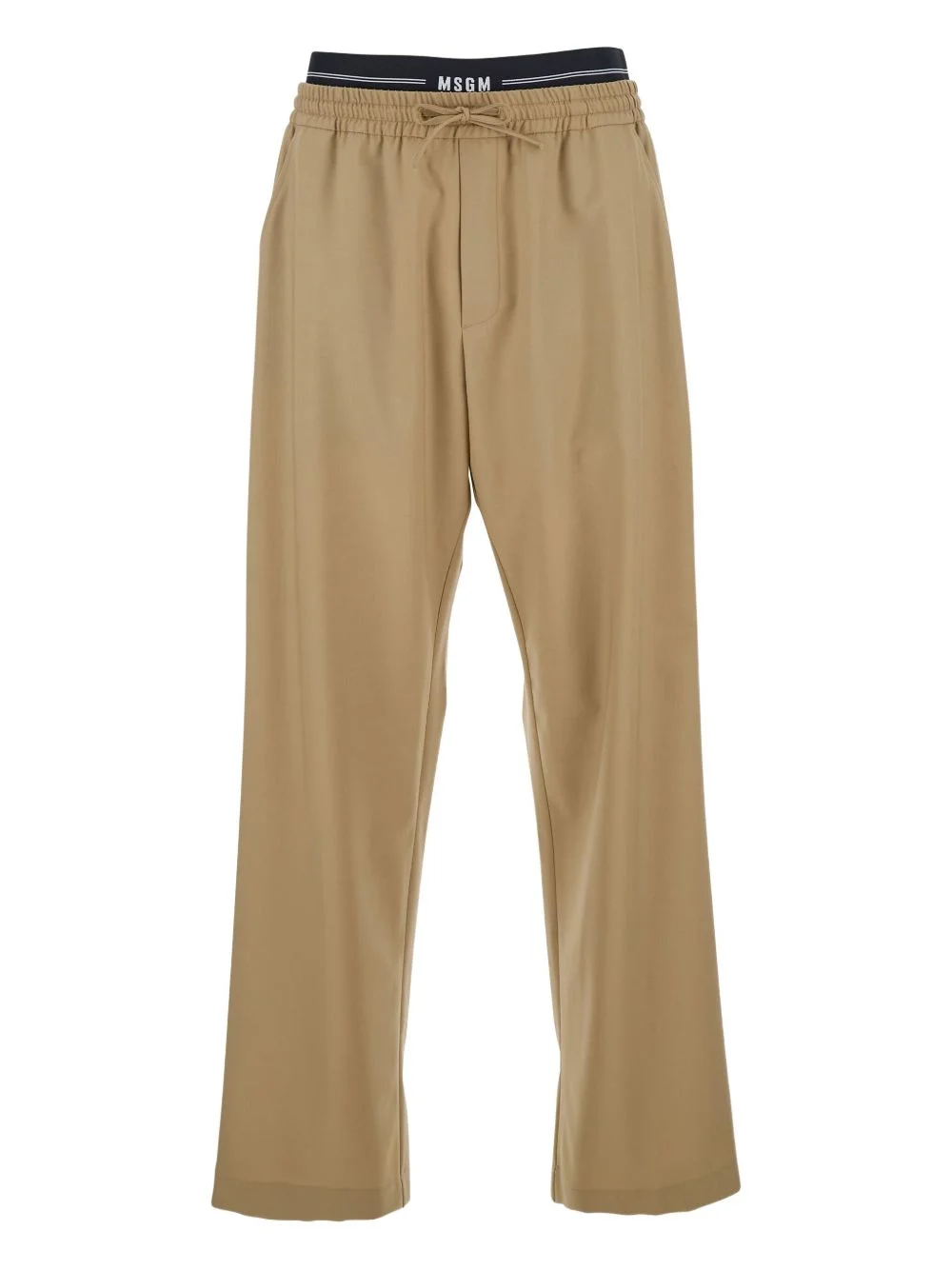 elastic-waistband trousers - 1