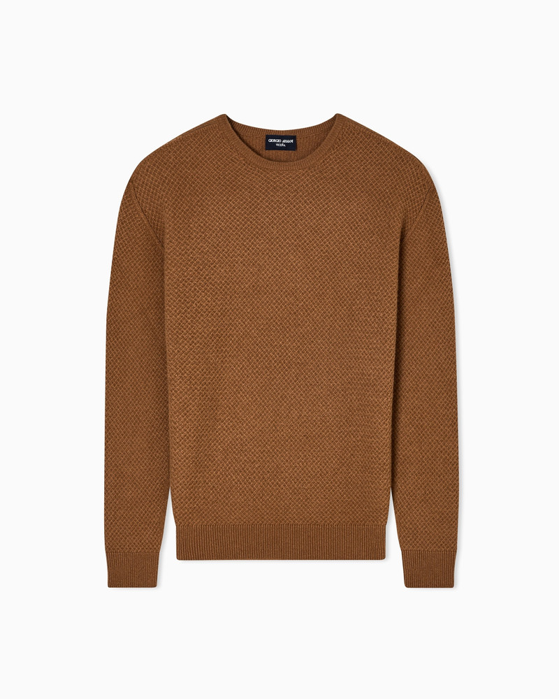 VICUÑA WOOL CREW-NECK JUMPER 1