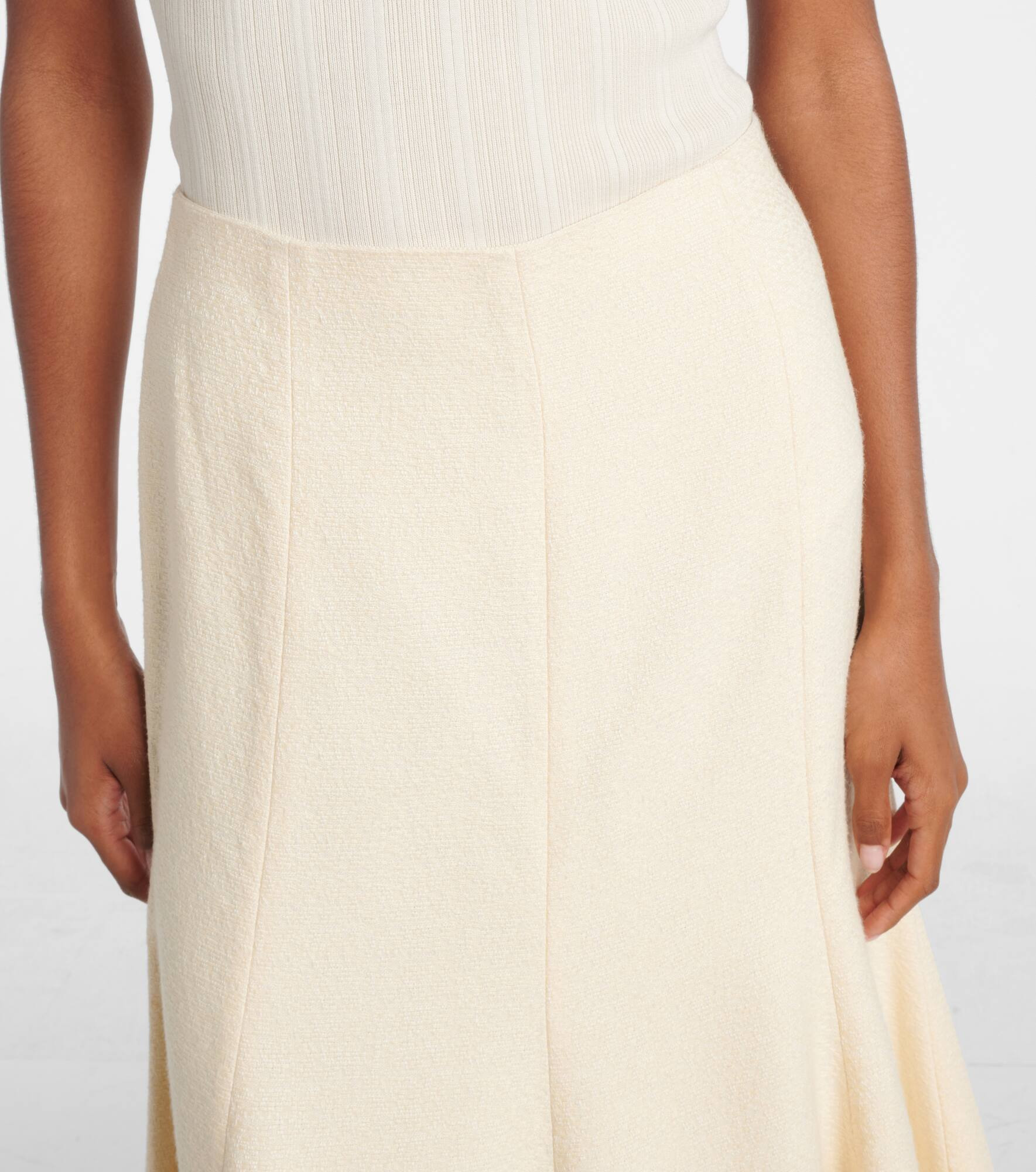 Selma flared silk midi skirt - 4