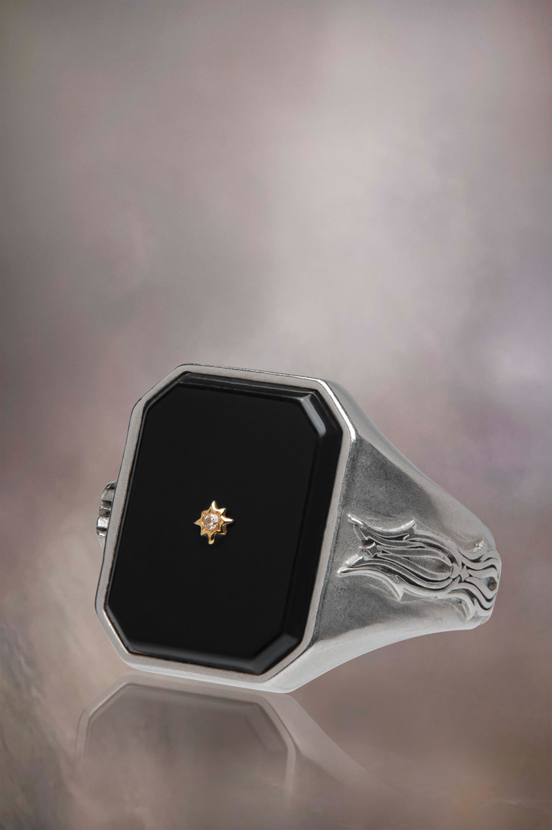 Maison Margiela Enamel signet ring outlook