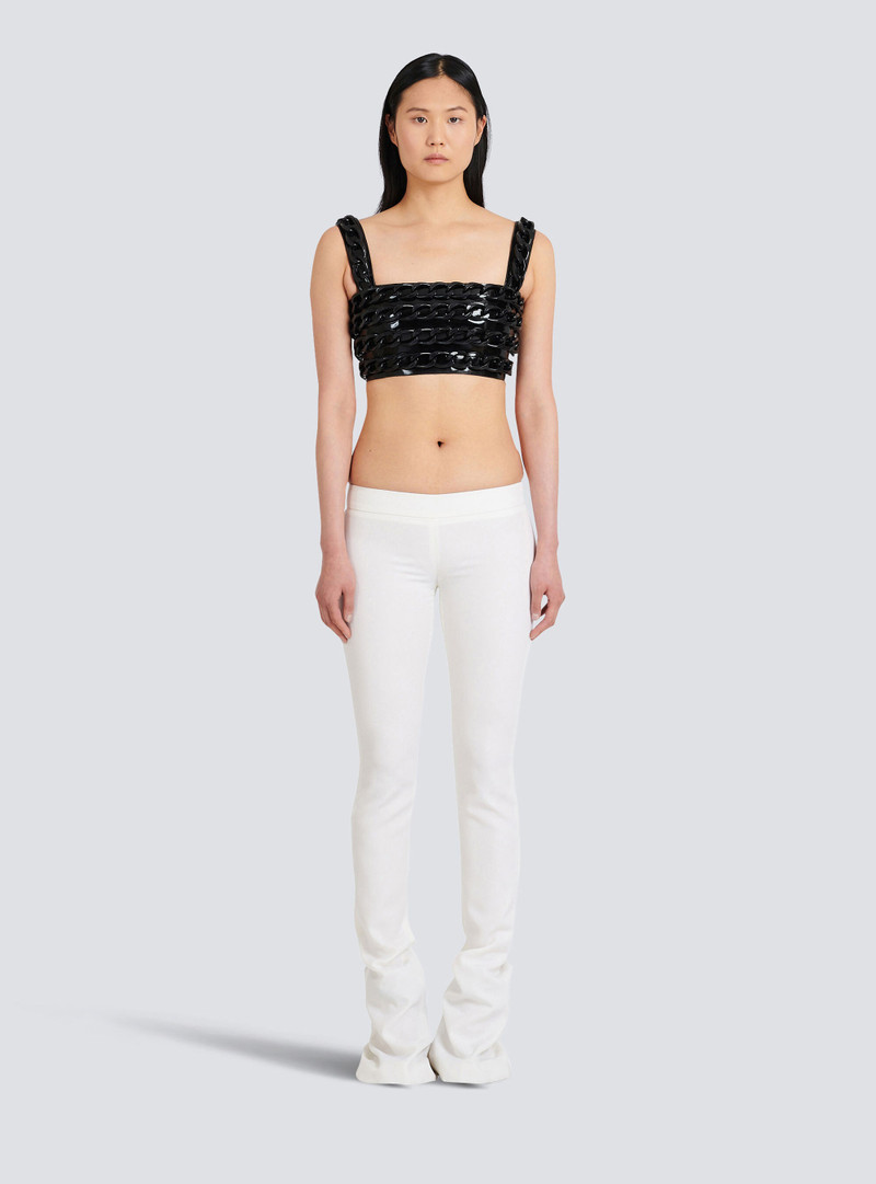 Low-rise wool bootcut pants 3