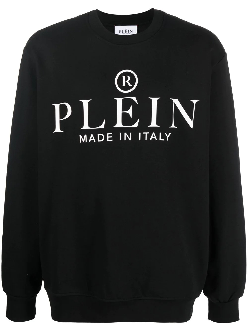 logo-print crew neck sweatshirt - 1