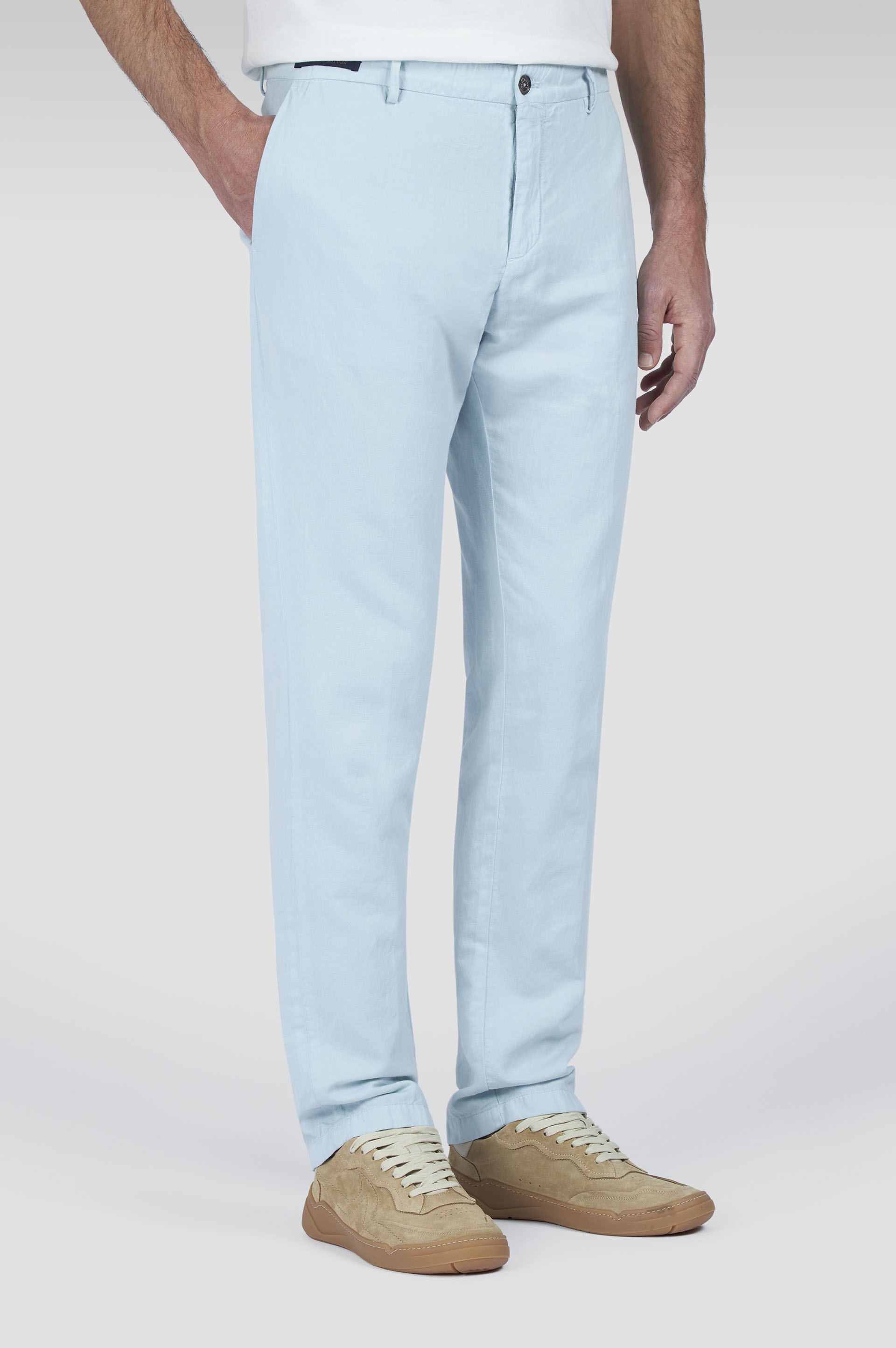 CHINO PANTS IN LINEN AND COTTON - 6