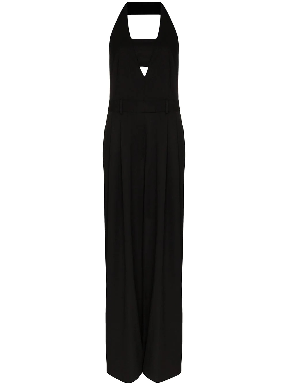 halter neck wide leg jumpsuit - 1