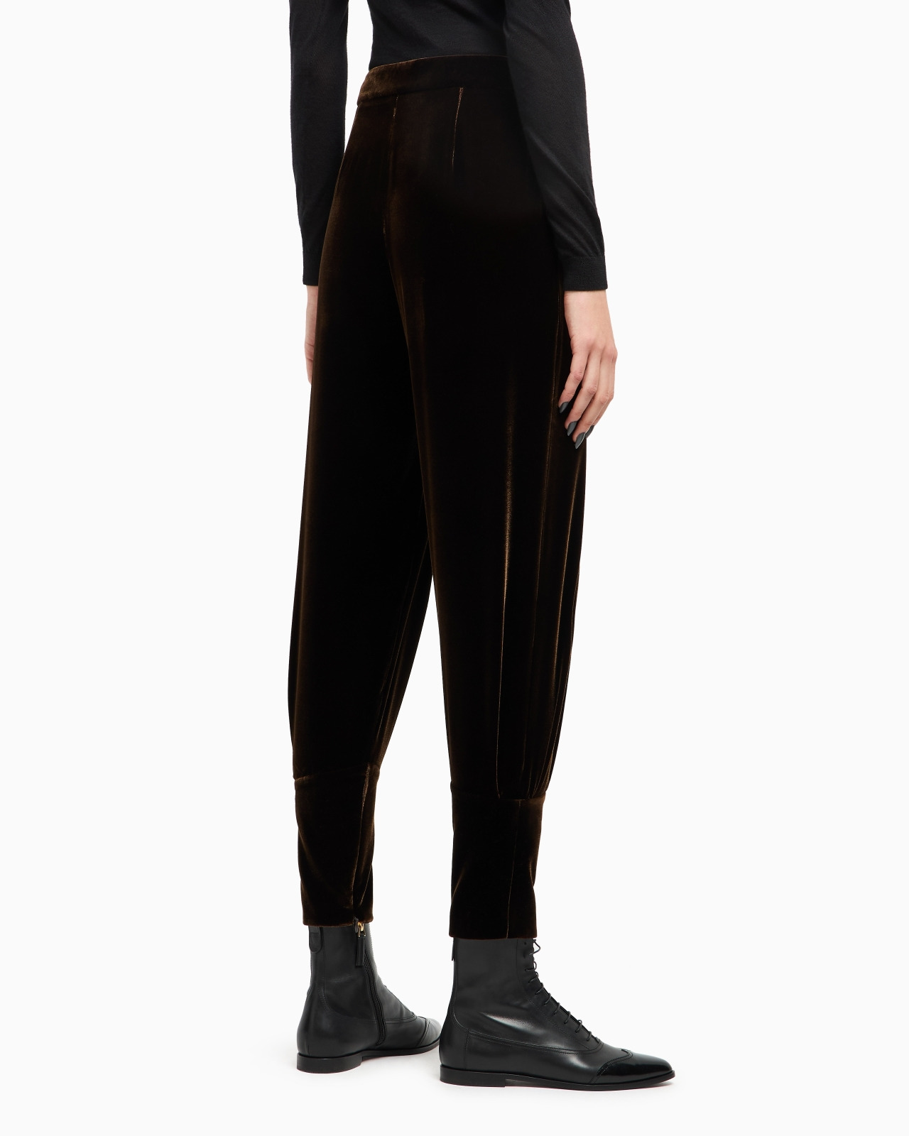 VELVET TROUSERS WITH DARTS - 3