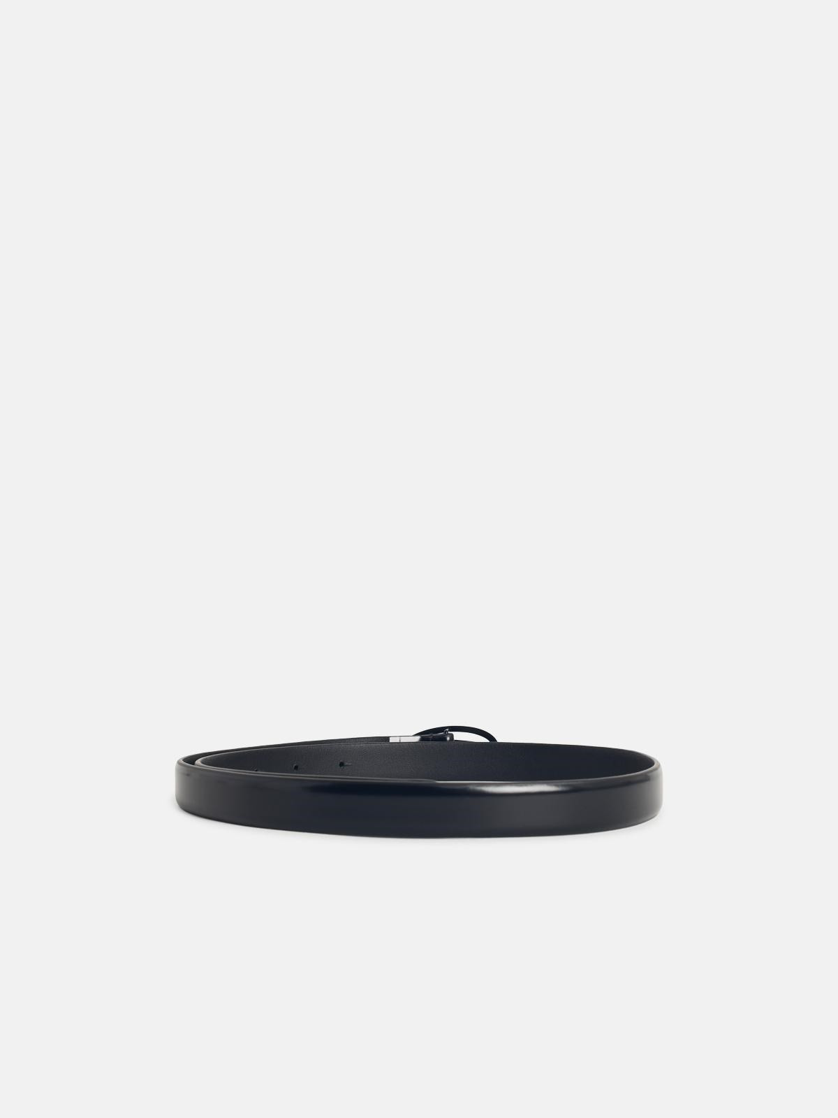 LOW BLACK LEATHER BELT - 2