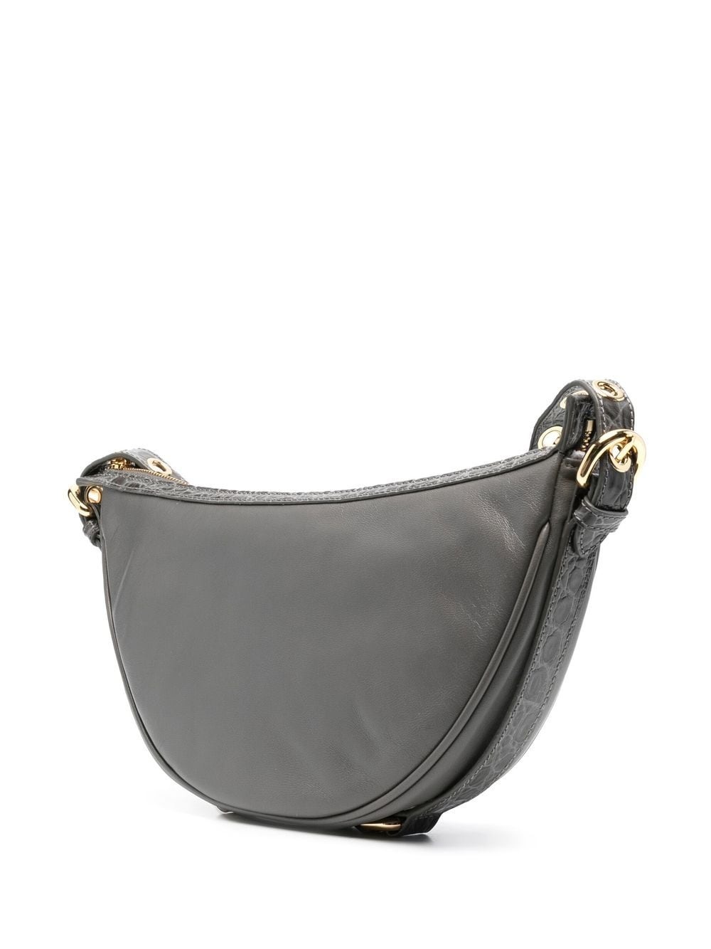 zip-up curved shoulder bag - 4