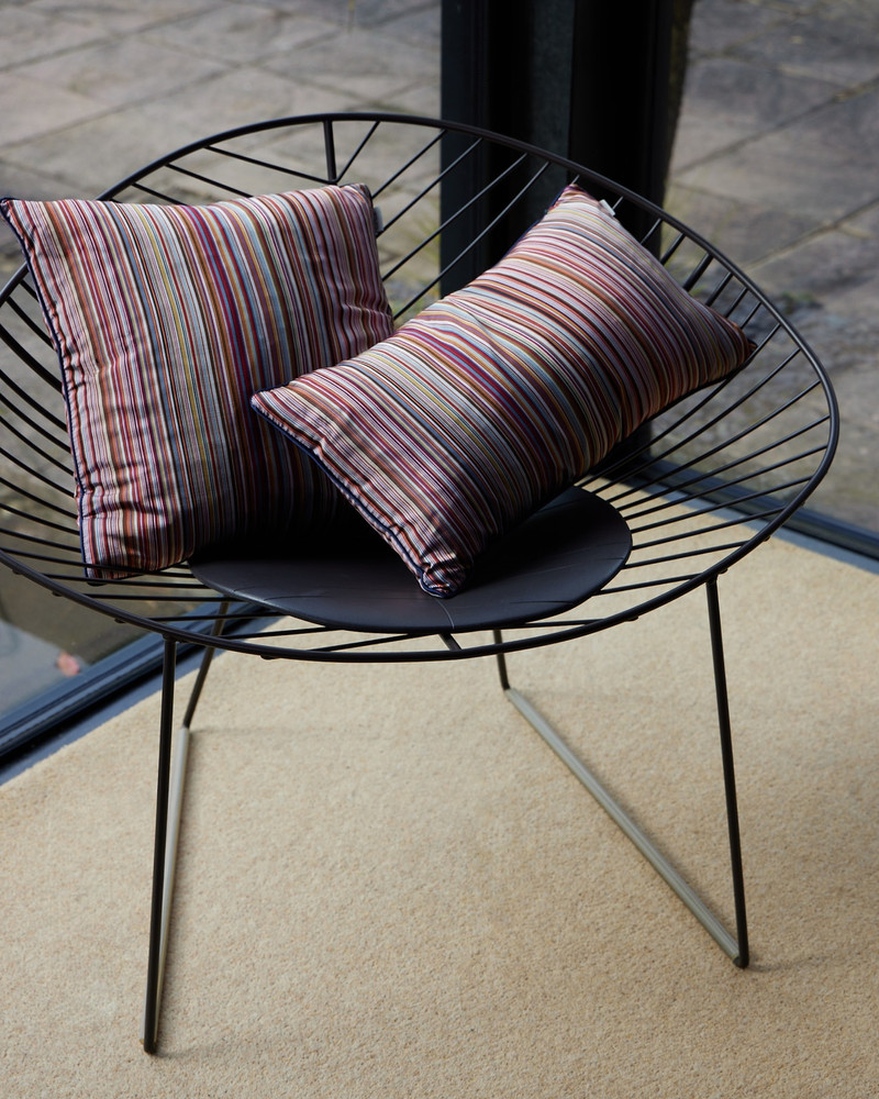 Paul Smith Classic 'Signature Stripe' Silk Bolster Cushion outlook